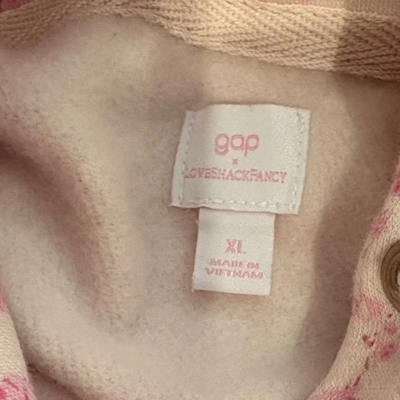 Gap/ Love Shack Fancy Pink floral Sweat Set - Picture 3 of 4